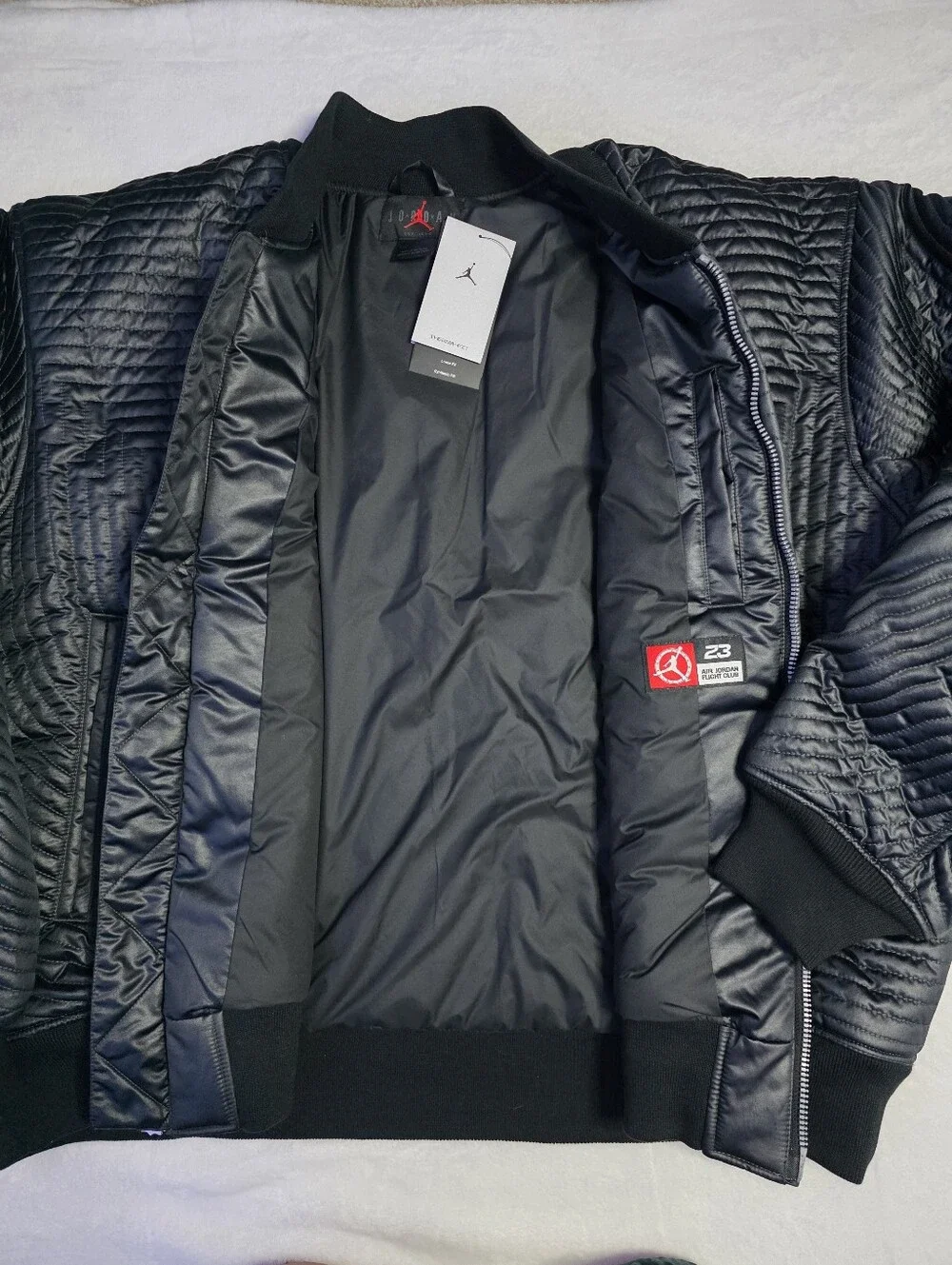 Nike Air Jordan Flight Black Quilted Bomber Jacket Men’s XL NWT